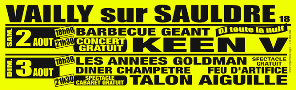 Banderole FLUO<br>275 x 84 cm